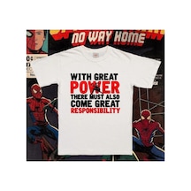 Tarzsokak Marvel Spiderman No Way Home Great Power Tshirt Beyaz