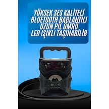 Işıklı - 585 - Bluetooth Hoparlör Ses Bombası Tnabilir Yüksek Ses Kaliteli - Muratech - Radyo Özelliği