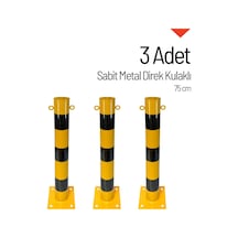 3'lü Sabit Metal Direk Seti Kulaklı, Metal Duba 75 Cm-3593