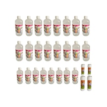 24 Adet Köpük Tabancası Yedek Baloncuk Solüsyonu 500 Ml+ 4 Adet Küçük Baloncuk Oyuncağı