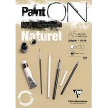 Clairefontaine Paint On Multi-Techniques Naturel 250G 30 Yaprak A N11.665