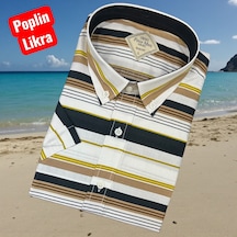 Slim Fit Pamuklu Kısa Kollu Cepsiz Gömlek Slim Fit Kalıp Siyah