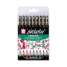 Tr Poxsdkbr9 Fırça Kalemi Pıgma Brush, 9'lu Kılıf, Çeşitli Renklerde, 9 Adet Tekli Paket Genel