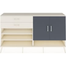 Arges Konsol 4 Raflı 2 Çekmeceli 2 Kapaklı 176x30x99 Aytaşı-antra Aytaşı-antrasit/aytaşı