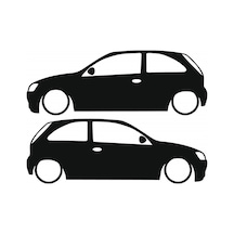 Opel Corsa C 2 Kapı Basık Araç Sticker