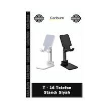 Özel Üretim Masaüstü Ofis Aksesuarı Stand T - 16 Telefon Standı - Siyah