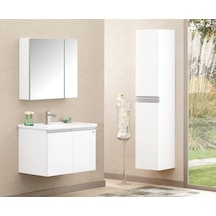 Orka Terme 80 Cm Mdf Beyaz Banyo Dolabı Takımı Ve Boy Dolabı Beyaz