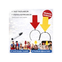 Kişiselleştirilebilir Ok İşaretli Mesaj Tacı 2 Li Set Sarı-kırmızı Bx40