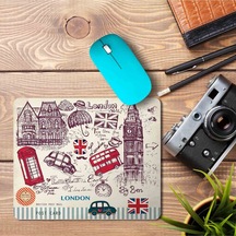 Londra İngiltere Temalı Baskılı Mousepad Mouse Pad
