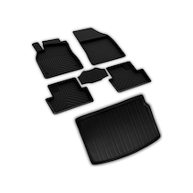 Ferrous Autoaccessories Renault Megane 3 Hb İle Uyumlu 4d Paspas Ve 3d Bagaj Havuzu 2009 2015 Açık Bej