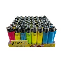 5 Adet Clipper Taşlı Çakmak Baskılı 48'li