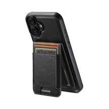 Uyumlu İphone 16 Kılıfı Magsafe Kart Tutucu Stand Telefon Kılıfı Siyah İle Uyumlu Çok Renkli