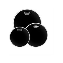 Evans Etpchr-f Deri Seti 10+12+14 Black Chrome Tom Clear Fusıon K