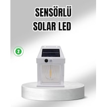 Home Güneş Enerjili Dış Mekan Sensörlü Duvar Lambası Ip65 Su Geçirmez Çok Renkli