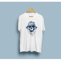Oversize Salt Rock Kuru Kafa Tasarım Unisex T-shirt Beyaz