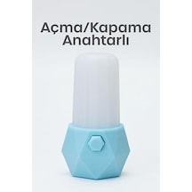 2li Gece Lambası Prizma Tip 2 Mod Sarı-beyaz Işık Koridor Hol Işığı Uyuma Işığı Pembe + Turkuaz Gc07