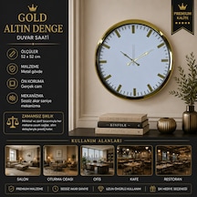 Gold Altın Denge 52 X 52 Cm Duvar Saati