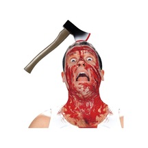Kafaya Saplanmış Halloween  Kanlı Balta Şaka Tacı