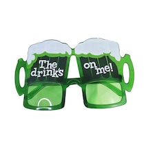 Yeşil Bira Kupası Gözlük Dökülen Bira Kupası Tasarım Bardak Sahne Şişe Komik Gözlük Parti Malzemeleri
