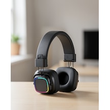 Bluetooth 5.3 Kulaklık, Renkli Işık Efektli Müzik Kulaklığı
