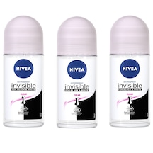 Nivea Black&White Invisible Clear Kadın Roll-On Deodorant 50 ML x 3