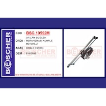 Ön - 216 - Cam Sılecek Meızması Fıat Doblo Iıı - Csmo-tex - 10- Motorlu