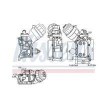 Motor Yağ Soğutucu - Fiat Strada, Grande Punto, Punto, Doblo, Idea, Linea, Mito - Nıssens-91355 13775547