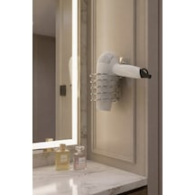 Metal Krom Yapışkanlı Saç Kurutma Makinesi Askısı - Banyo Duvar Düzenleyici Ms-012