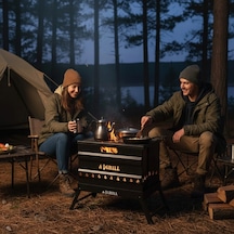 Igrıll Katlanabilir Izgaralı Portatif Ateş Çukuru Firepit