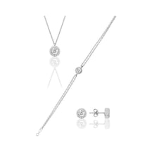 Gümüş Pırlanta Modeli Set