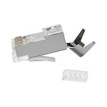 Cat7 Metal Konnektör Rj45 Cat7 Jack + Ayraç 100'lü Paket