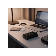 Rgb Mekanik Sayısal Tuş Takımı 21 Tuşlu Kablolu Numpad, Mavi Switch, Gaming & Ofis Klavye Siyah