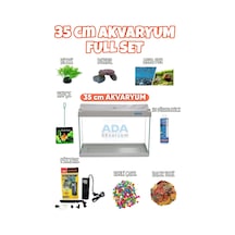 Ada Akvaryum Full Akvaryum Seti Beyaz Renk 35x25x15 Cm 9 Parça