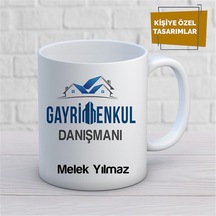 Kişiye Özel İsim Yazılabilir Gayrimenkul Danışmanı Kupa Bardak Çok Renkli