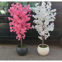 Rüzgar Yapay Çiçekçilik 120 Cm 1 Pembe 1 Beyaz Bahardali Ağacı Pembe