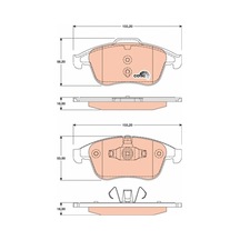 Trw Gdb1790 Ön Fren Balatası Renault Grand Sc Nıc Iıı 09 16 Laguna Iıı 07 15 Megane Iıı 09 15 K:17.1mm Y:68mm 410600629r-410605055r-410600011r