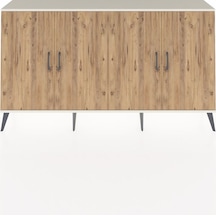Arges Konsol 4 Raflı 4 Kapaklı 176x30x99 Aytaşı-çam/antrasit Atlas Çam/antrasıt - Aytası
