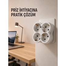 Zenvia Tek Prizi 4 Lü Yapan Priz Çoğaltıcı Direkt Prize Takılan Kablosuz Çoklayıcı Znv2026 Belirtilmemiş
