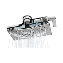 2.5 Gpm, Chrome - S6345 Velocity Two-function 20cm - 1.3cm Diameter Spray Rainshower Showerhead, Chrome