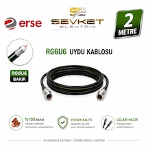 Erse Rg6u6 Anten Kablosu %100 Bakır 2  Metre