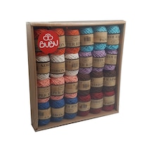 Bu-bu Renkli Jüt İp 10m 6 Natural+18 Renkli Bubu-kı0003 Çok Renkli