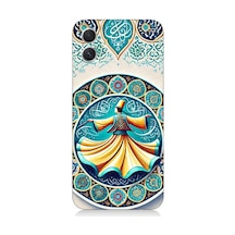Samsung Galaxy A04 Uyumlu Çini Motifli Semazen Figürü Desenli Silikon Kılıf Çok Renkli