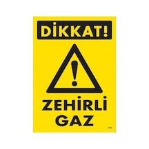 Dikkat Zehirli Gaz Uyarı Levhası 25x35 Kod:797 - Elwm-286609