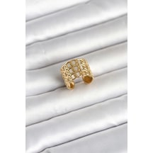316l Çelik Gold Renk Zincir Model Kadın Yüzük Çok Renkli 45007799