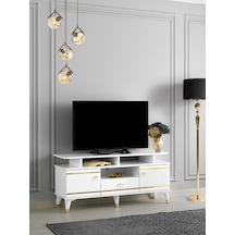 130 CM KORDON RAFLI MDF MEBRAN KAPAK TV SEHPASI