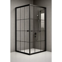 Durul Duşakabin   Kare Siyah Çizgi Siyah