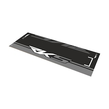Rks Uyumlu Siyah - Gri Desenli 80 X 220 Cm Kaydırmaz Motosiklet Halısı