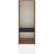 Arges Dolap Tek Raflı Kapaklı Tek Askılı 60x30x163 Çam-antrasit Atlas Çam