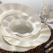 Kütahya Porselen 24 Parça Milena Krem Fileli Yemek Takımı Kütahya Porselen 24 Parça Milena Krem Fileli Yemek Takımı