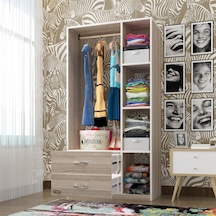 Kenzlife giysi dolabı hülagü 175*90*40 crd gardırop 2 çekmeceli
